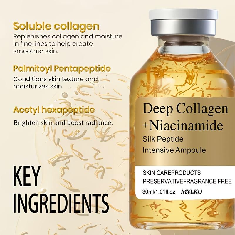 Collagen, Niacinamide, Collagen Peptide Intensive Ampoule, 72-Hour Long-Lasting Moisturizing, Make Skin Look Smoother and Firmer