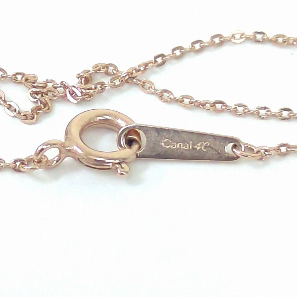 Used Canal 4 Flower Motif 1 Necklace Silver Rose Gold Color
