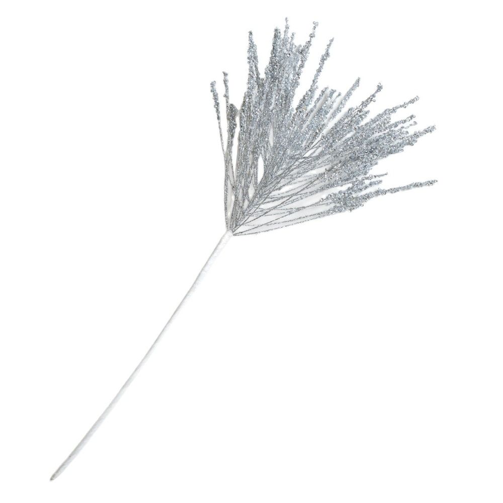 Plastik Weihnachts-Kunstblumen 50cm Glitzer Weihnachtsdekorationsblumen Simuliert DIY Weihnachtsbaumschmuck