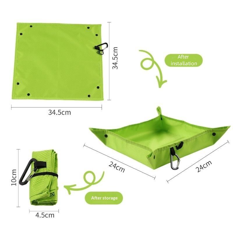 Folding Seat Cushion Outdoor Portable Ultra Light Small Ground Pocket Tray Storage Camping Music Festival Moisture-Proof Pad
