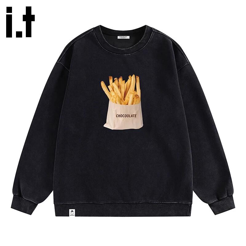 :CHOCOOLATEit Men s American Retro Heavyweight Crewneck Sweatshirt 3XL