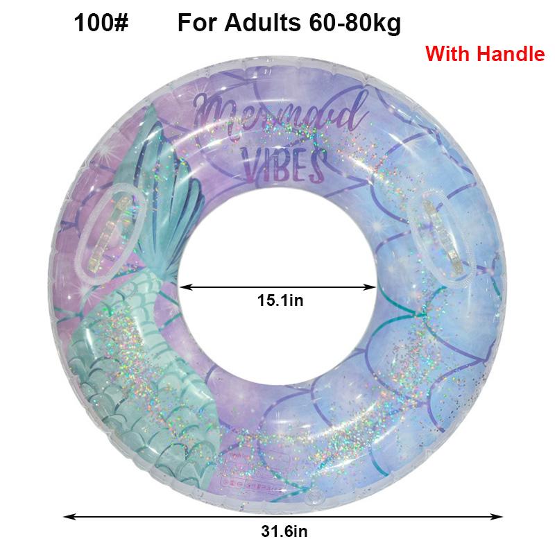 Rooxin Mermaid Swimming Ring Inflatable Pool Float For Adult Kids Swimming Circle Baby Swim Tube Water Play Swimming Pool Toys