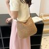 Niche Woven Straw Bag Women's Spring and Summer 2025 New Versatile Shoulder Messenger Bag Seaside Vacation Beach Bag