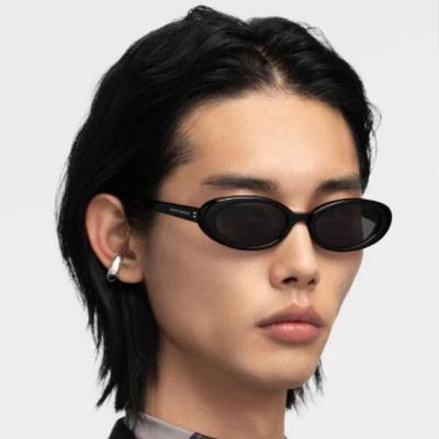 Small Frame Vintage Sunglasses Man Brand Designer Sun Glasses Male Fashion Shades Oval Mirror Black Retro Oculos De Sol