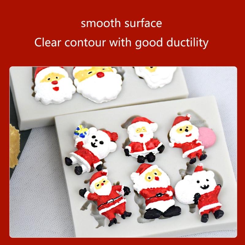 Chocolate Mold Christmas Series Silicone Material for Kitchen DIY Cookie Fondant