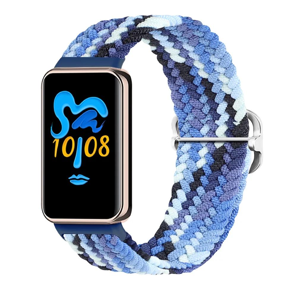 Elastic Nylon Solo Strap for Honor Band 9 Bracelet Women Men Loop Braided Wristband With Metal Clasp for Honor Band 10 Correa