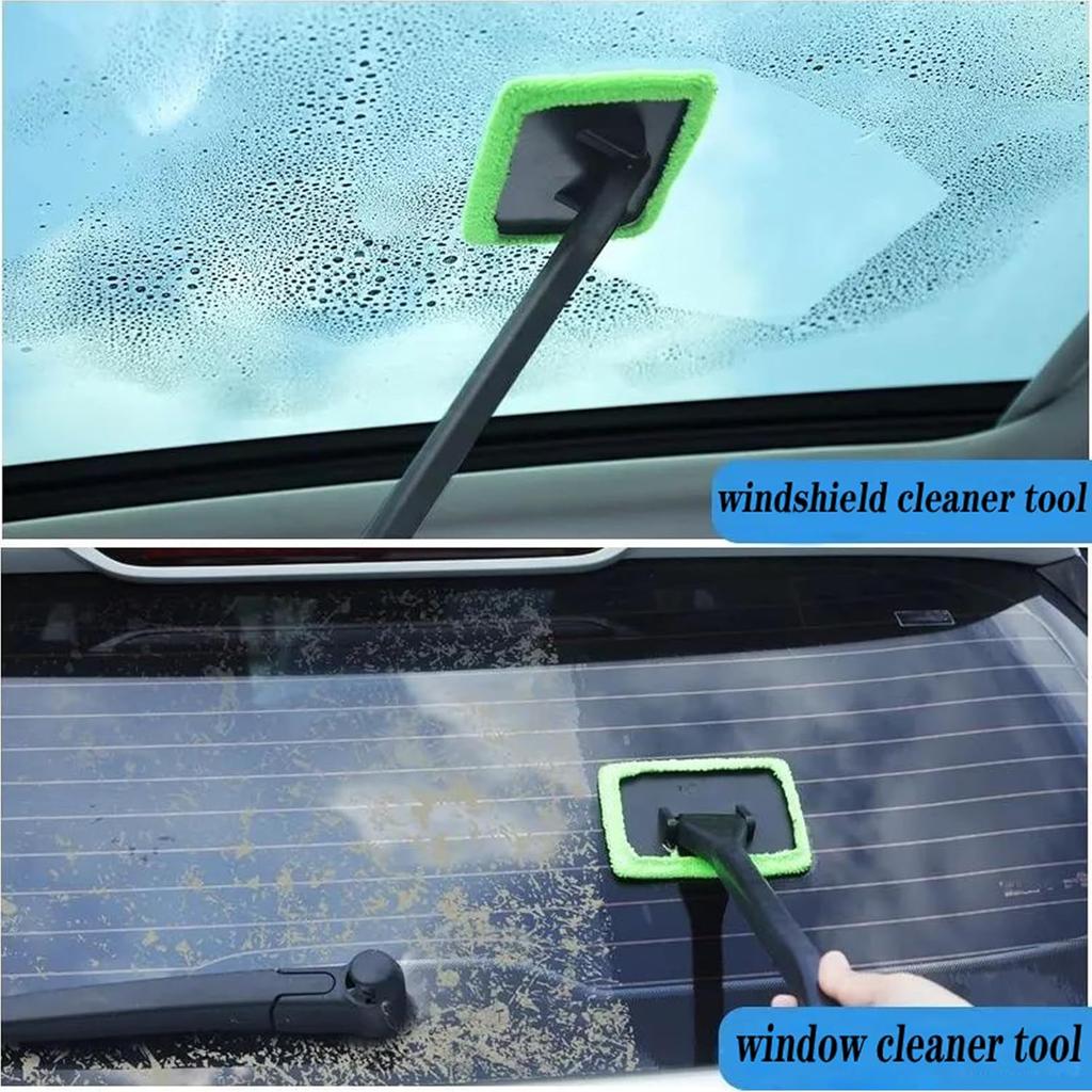 8 szt. Narzędzie do czyszczenia szyby samochodowej, Środek do czyszczenia szyby z 5 małymi ściereczkami z mikrofibry, które można prać/ponownie używać, Narzędzie do czyszczenia okien, Do samochodu