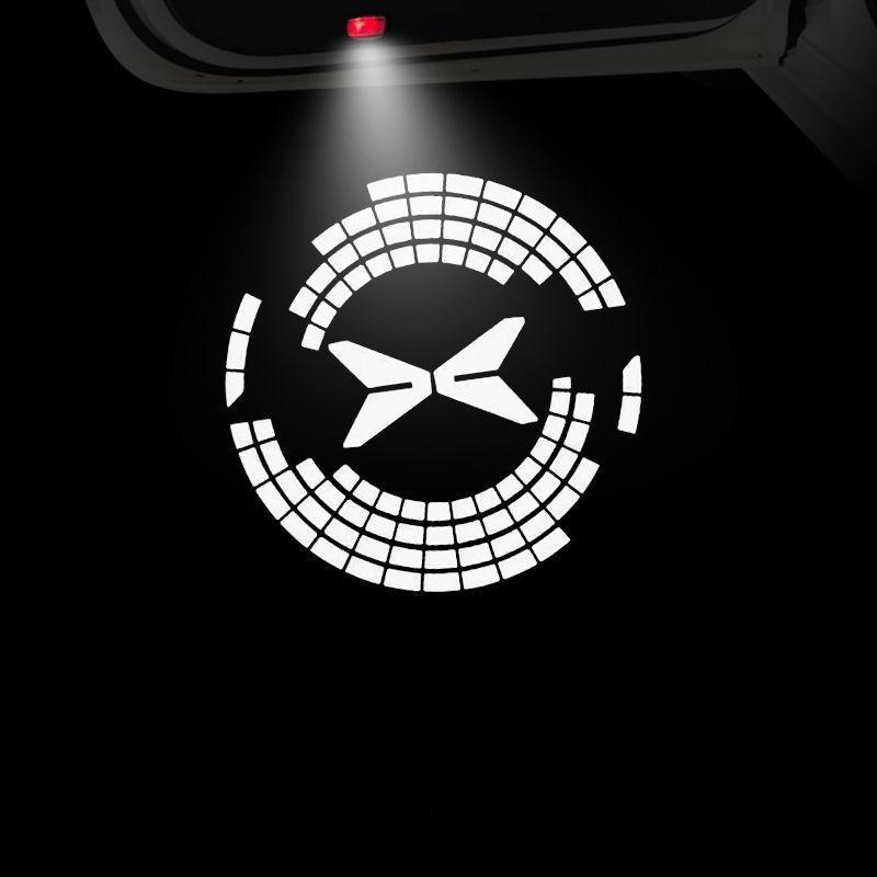 2PCS For Xpeng G9 2022 2023 2024 2025 LED Car Logo Laser Projector Welcome Door Lights Lamps Projection Atmosphere Light