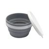Food Grade Portable Food Container Lid Folding Lunch Box BPA-Free Silicone Foldable Bowl  Hiking