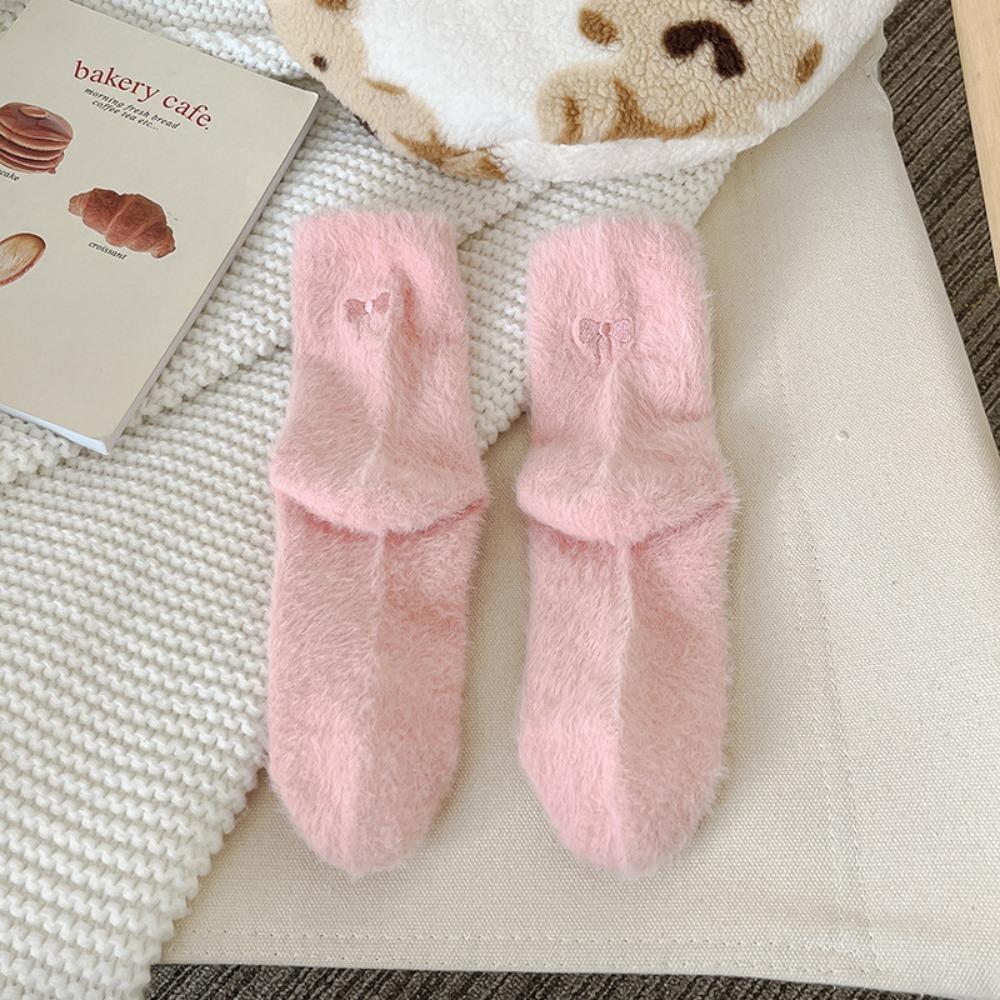 Thick Mid Tube Stockings Footwear Winter Socks Sweet Plush Socks