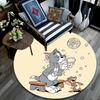 Tom and Jerry2 Round Area Rug,Carpet Rug for Living Room Bedroom Sofa Playroom Decor,Non-slip Floor Mat