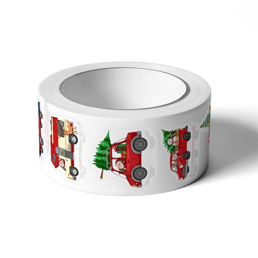 500pcs Merry Christmas Stickers Round Christmas Tags Stickers for Kids Gift Baking Package Envelope Stationery Decoration