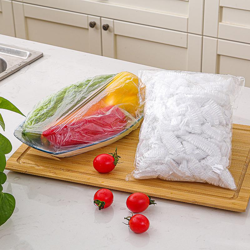 100pcs/pack PE Plastic Dust Covers Disposable Plastic Wrap Bowl Covers Food Freshness Covers