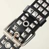 Square Bead Rivet Metal Belt Pyramid Unisex Belt Punk Style Hardware Belt Men