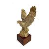 Metal Flying Eagle With Base Showpiece Decorative Statue Antique Showpiece Memento Trophy Award, Vastu Power Strength, 24 Cm, 10 Cm,Gold