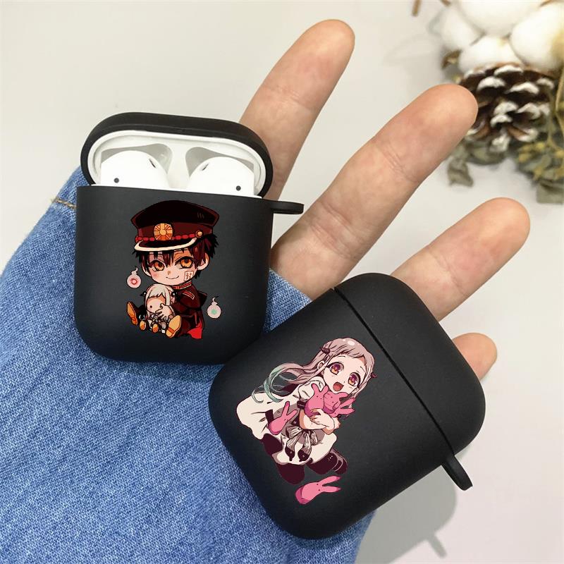 

Мягкий черный силиконовый чехол для унитаза Hanako Kun для Apple Airpods Pro 3 2 1, Bluetooth, беспроводные наушники, чехлы для Airpod