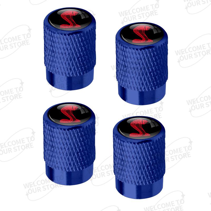 Aluminum For Ford Focus ST Line Mondeo Kuga GT350 GT500 Shelby Logo 4pcs Car Decor Wheel Tire Valve Caps Stem Cover Accessories