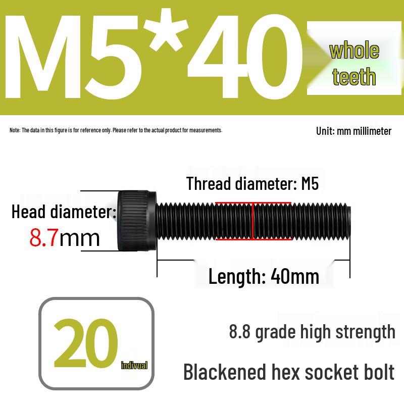 8.8 High-Strength Socket Head Cap Screw Bolt (M4-M20)