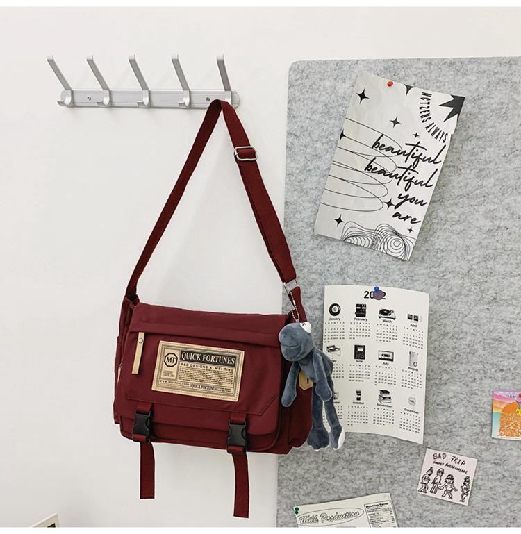 Unisex Forest-Style Shoulder Bag: Trendy, Spacious Backpack & Messenger Bag for Students