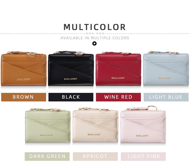 Women's Multi-Card Slot Holder: Anti-Magnetic Zipper Coin Purse, Portable Keychain Card Holder, and ID Storage Bag.