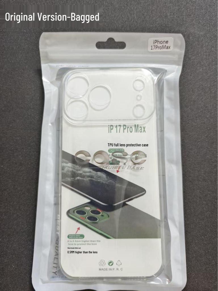 Apple iPhone 16/17 Pro/Max Transparent Silicone Drop-Proof Soft Case