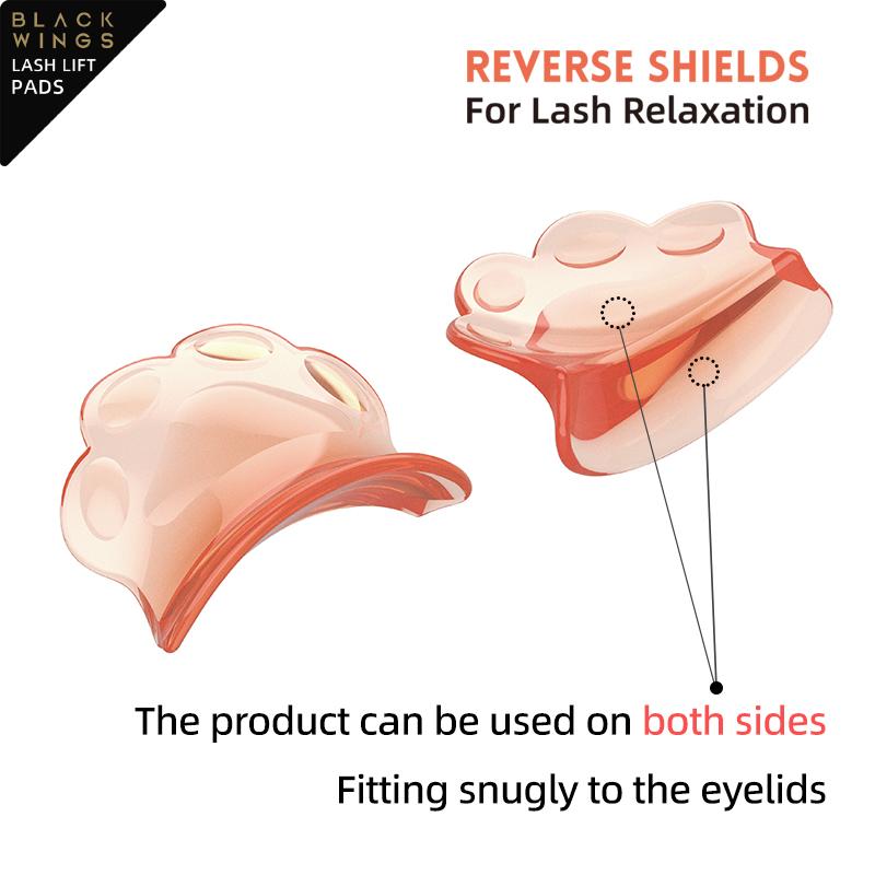 Lashlift Pads Blackwings Orange Cute Cat Claw Style Eyelash Removal Tool Eyelash Perm Recovery Tool for Eyelash Restoration and Softening Pad