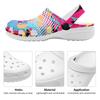 Colorful Printed EVA Garden Clogs Unisex Breathable Slip On Shoes for Beach Pool Home Bathroom Summer Walking Home Garden Use