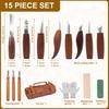 Wood Carving Tools Set with Detail Wood Carving Knife Wood Chisel Knife Gloves Carving Knife Sharpener Woodworking Tools