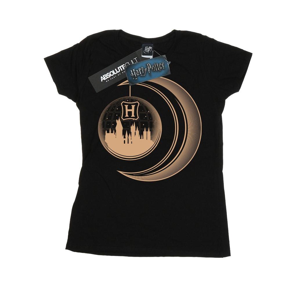 HARRY POTTER Damen/Damen Hogwarts Moon Baumwoll-T-Shirt