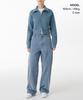 MUSINSA STANDARD WOMAN Women'S Cable Knit Zip-Up [Blue Grey]