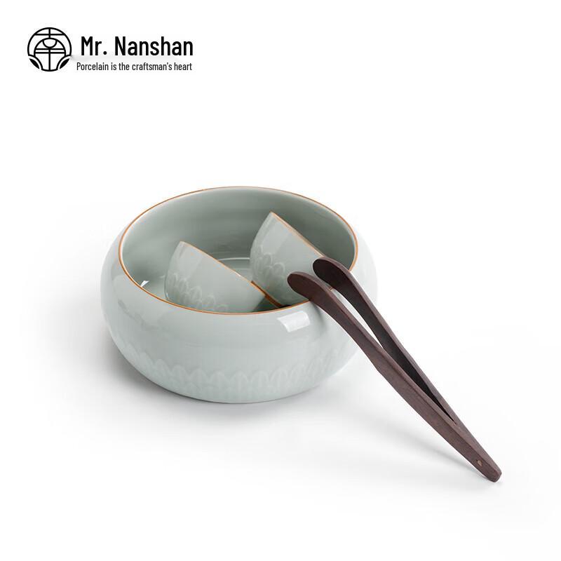 Lotus Petal Ceramic Tea Washing Basin