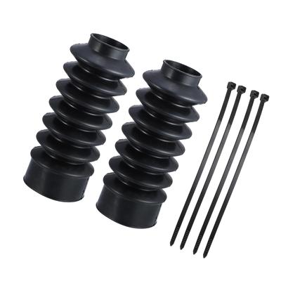 Motoforti Universal Fork Gators Motorcycle 39mm Fork Cover Shock Boots Rubber Black 1 Set