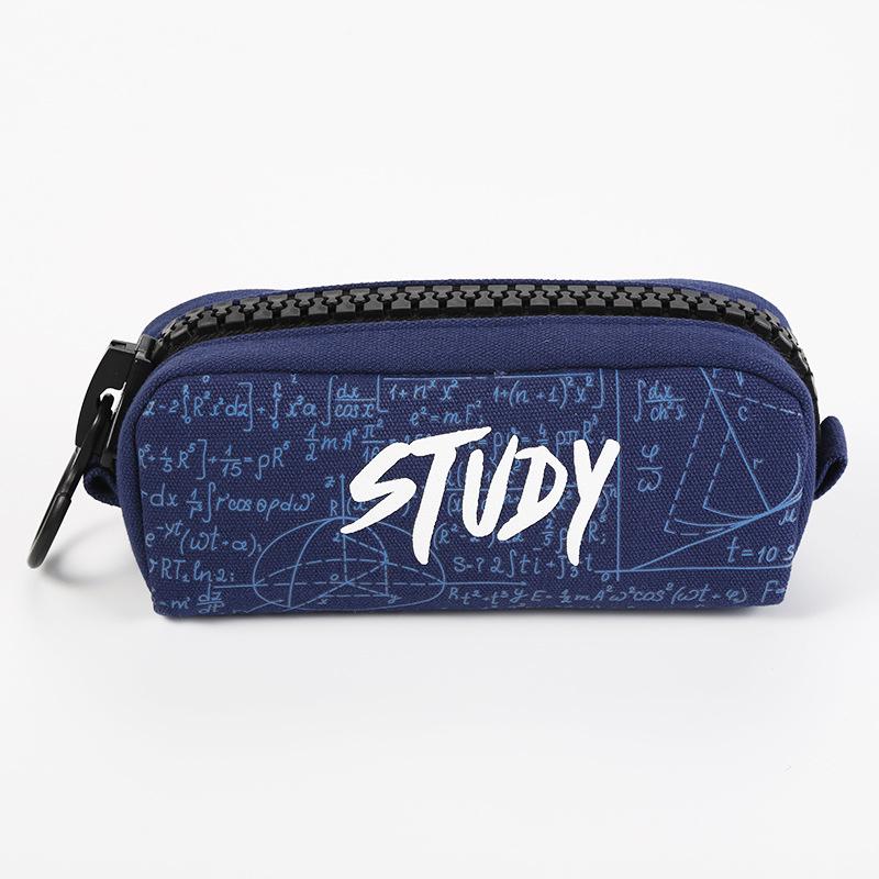 

TOME Large Capacity Canvas Pencil Case - Creative Zipper Design for Students, Boys Stationery Box