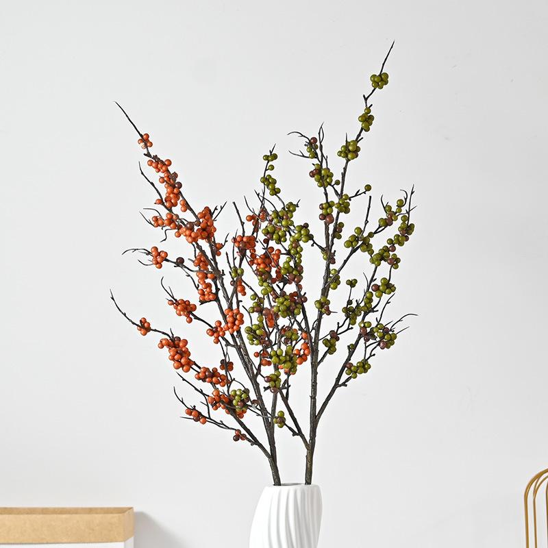 Simulation Dry Burning Flower Series Bean Branch Berry Branch Dried Flower Ins Wind Home Decoration