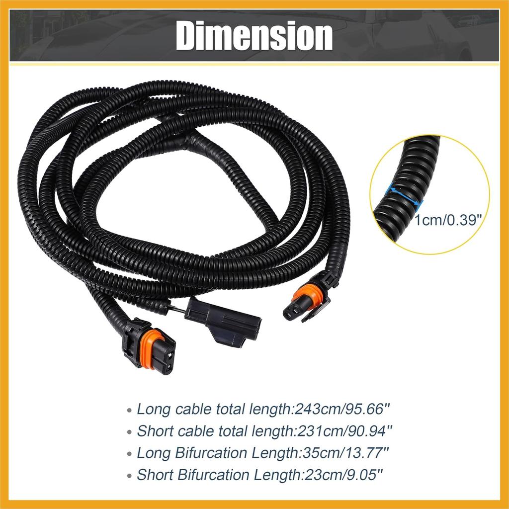 Fog Light Wiring Harness Kit 56045501AC for Dodge for Ram 1500 2500 3500 4500 5500 Truck 2002-2008 Left Right Side Replacement