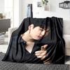 1Pc Cha Eun-woo Print Blanket Soft Comfortable Polyester Throw Blanket Allseason Use Perfect Bedroom Office Outdoor Ideal Christmas Gift Choice Print 