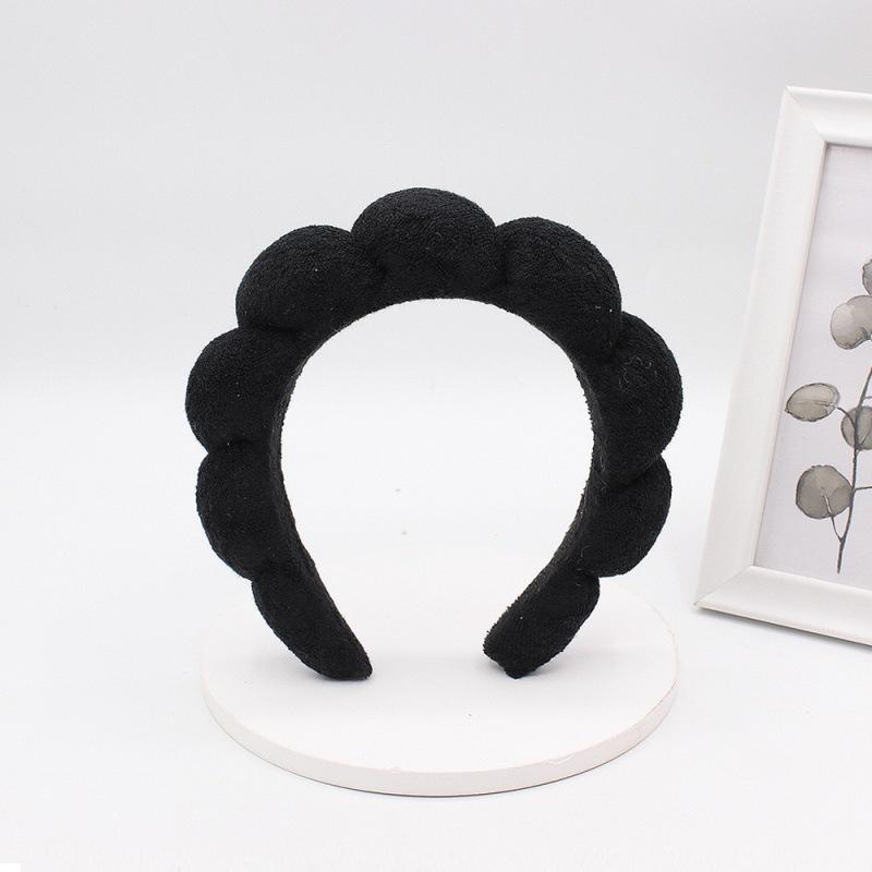 1pcs Fashion Microfiber Washing Wristbands Scrunchies Puffy Headband Spa Bubble Headband for Washing Face Makeup Shower Skincare