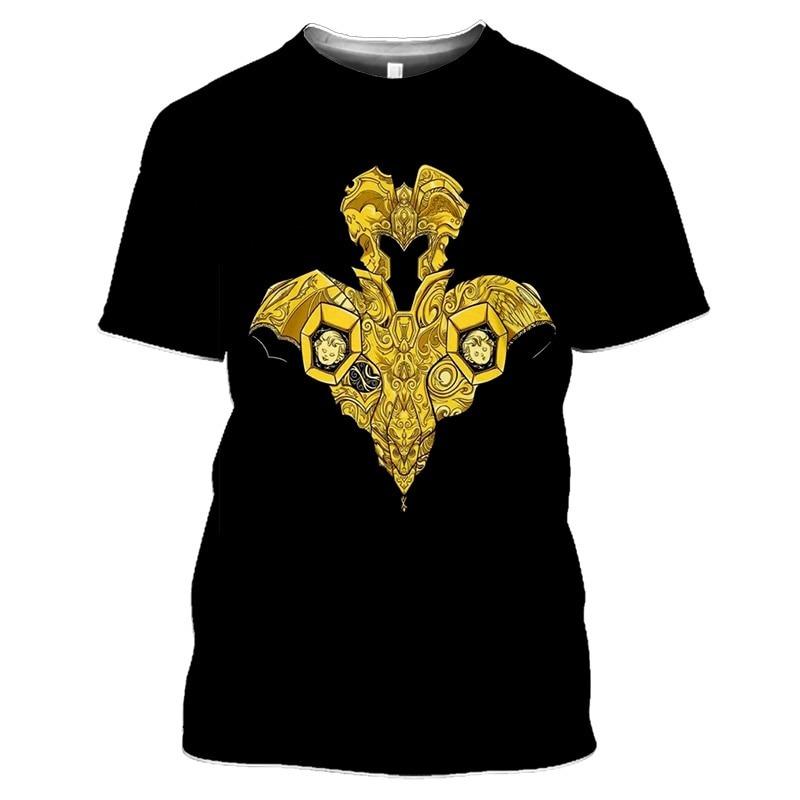 Anime Saint Seiya 3D Print T-Shirts Streetwear Casual Men Women Fashion Short Sleeve T Shirt O-Neck Male Tees Tops Clothing