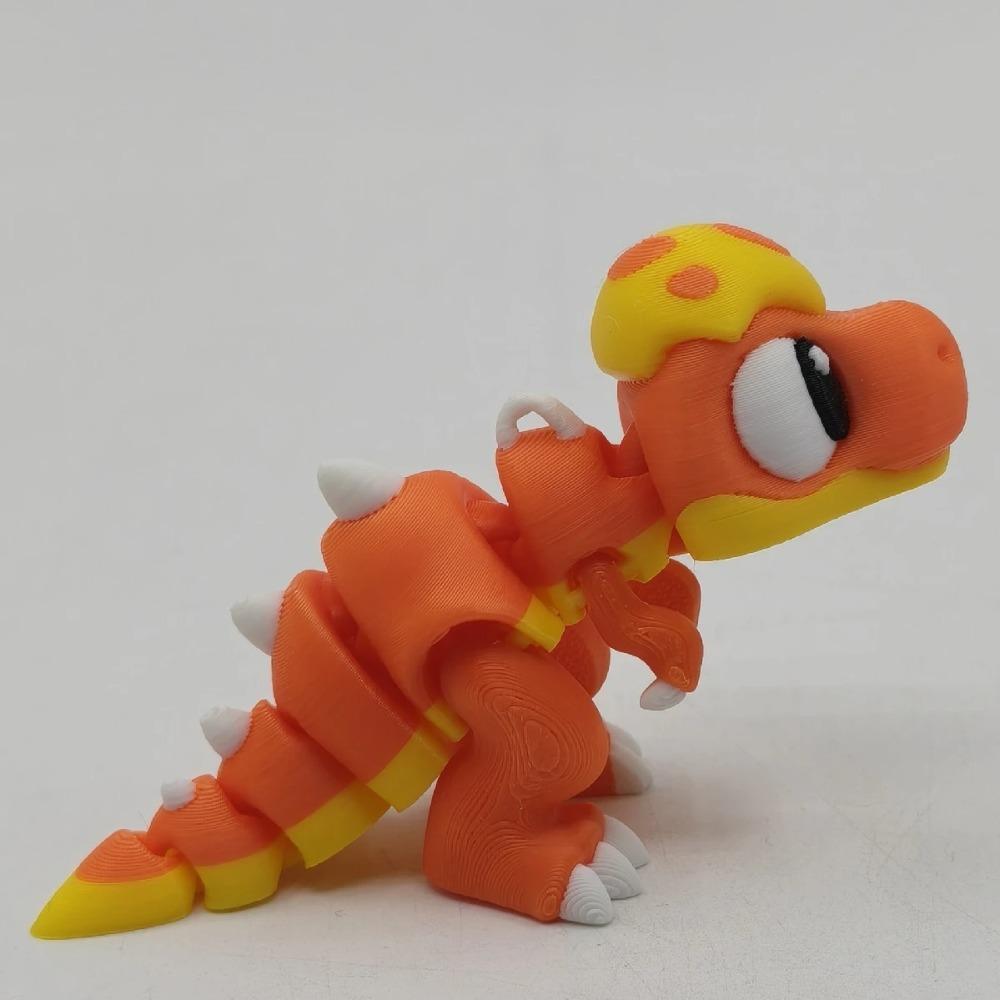 

Милая фигурка детеныша динозавра в скорлупе, напечатанная на 3D-принтере, игрушка-животное, украшение для дома, подвижные суставы, реалистичные глаза, декор для рабочего стола, подарки для детей