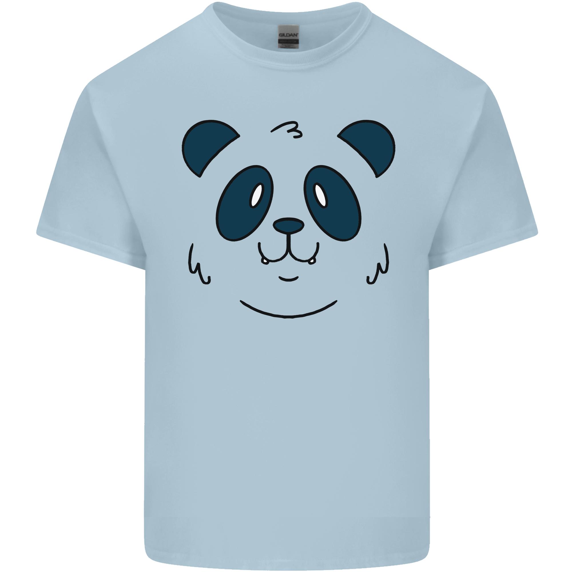 A Cute Panda Bear Face Unisexs Light Cotton TShirt S