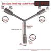 Multifunctional Y-Type Extended Socket Wrench Set