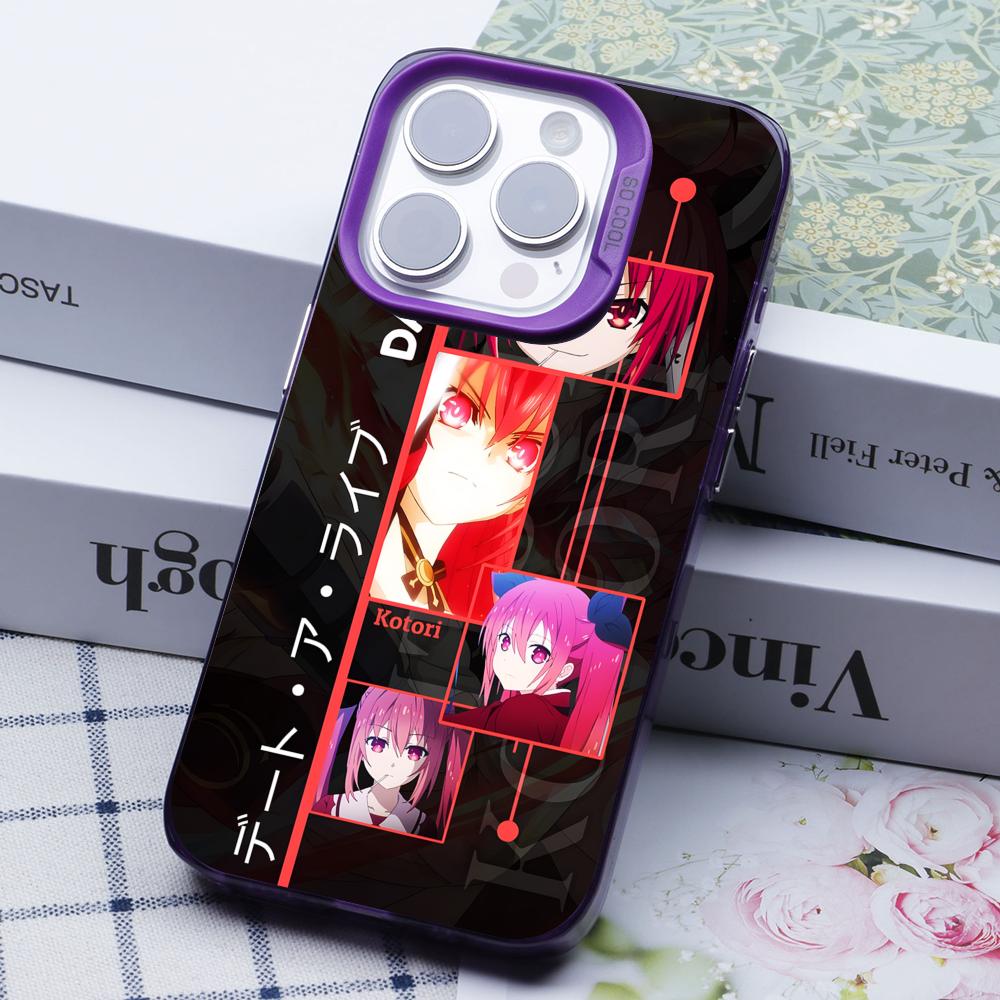 Date a Live Kotori Itsuka Purple Translucent Mobile Phone Case for iPhone 17 16 15 14 13 12 11 X XR XS Air Pro Max Plus Cover