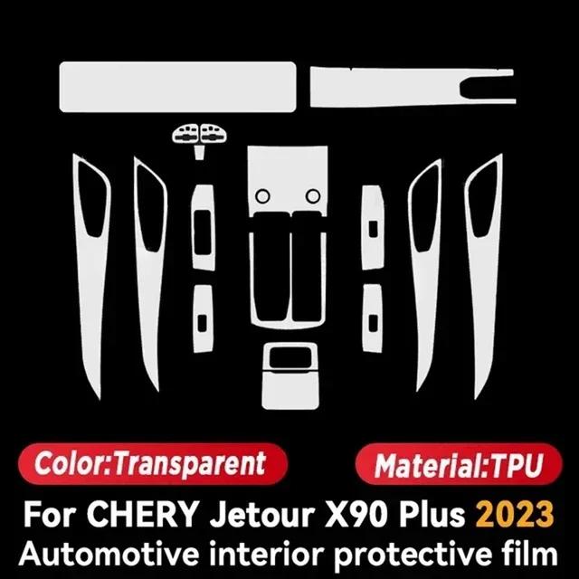 TPU Car Interior Car Door Center Console Media Dashboard Navigation Anti-scratch Protector Film For Chery Jetour X90 Plus