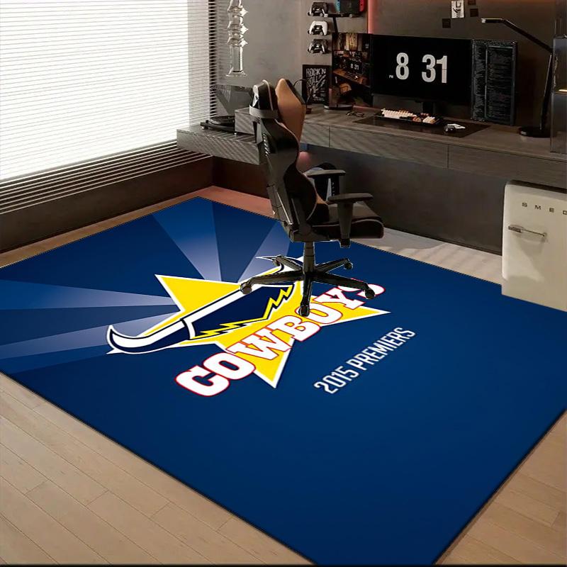 North Queensland Rugby Rug Office Floor Mat - Machine Washable for Bedroom, bedroom, livingroom, Room Decor Fan Gifts Christmas