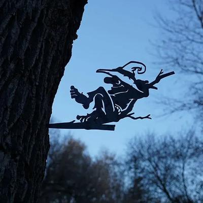 1 peça de arte de jardim encantadora para quintal ou árvore - arte de silhueta caprichosa para adicionar um toque de magia aos espaços ao ar livre