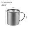 Pure Titanium Double-Layer Camping Mug with Foldable Handle and Lid