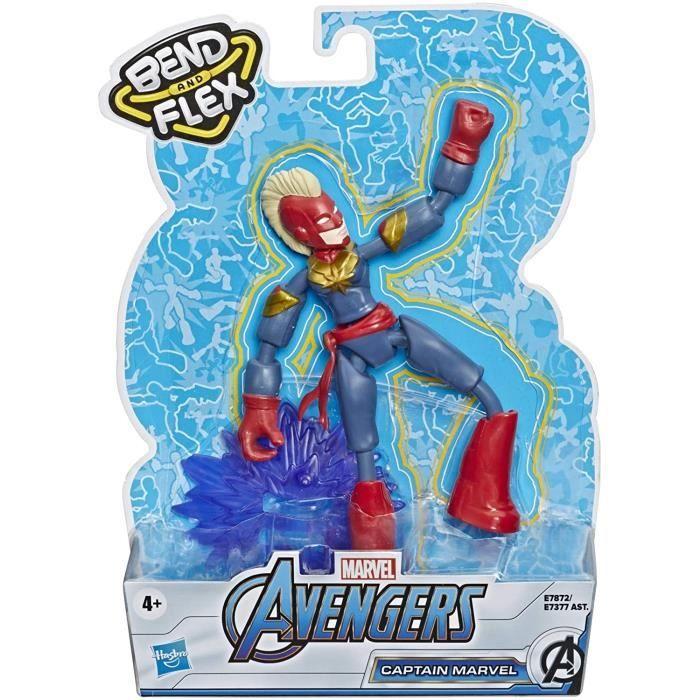 Figurine Captain Marvel Bend &amp; Flex - MARVEL - Figurines 15 cm - Rouge - Mixte - Extérieur