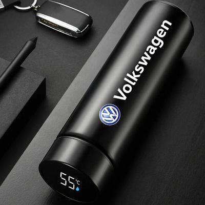 For Volkswagen New Car Smart Thermos Bottle With Temperature Display Coffee Cup For Volkswagen VW RLine R GTI Golf 4 5 6 7 Amaro