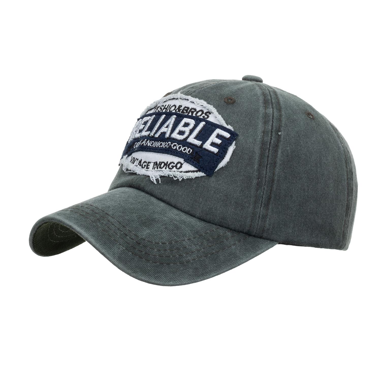 

Hat Spring/Summer Layer Washed Baseball Cap Embroidery Casual Baseball Cap Adjustable армія зелений колір