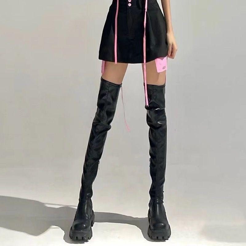 Sugar Cube Cos Universal Boots Women's 2025 New Knee Boots Tall Knee Boots Extended Version Does Not Drop the Tube